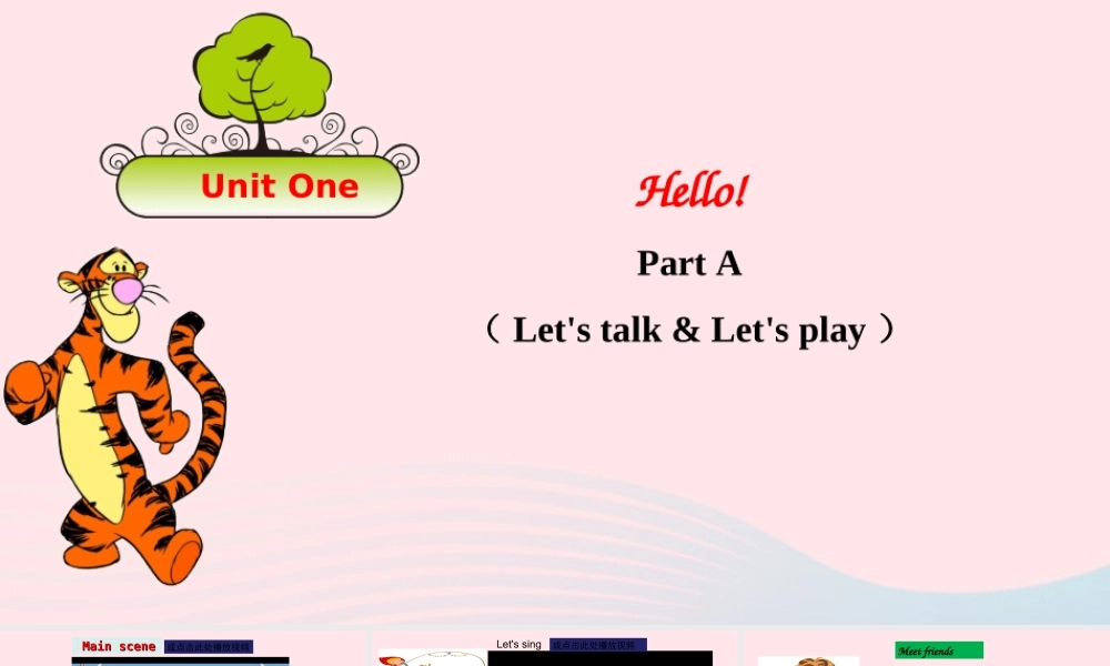 2019秋三年级英语上册 Unit 1 Hello Part A Let's talk Let's play教学课件+素材 人教PEP版