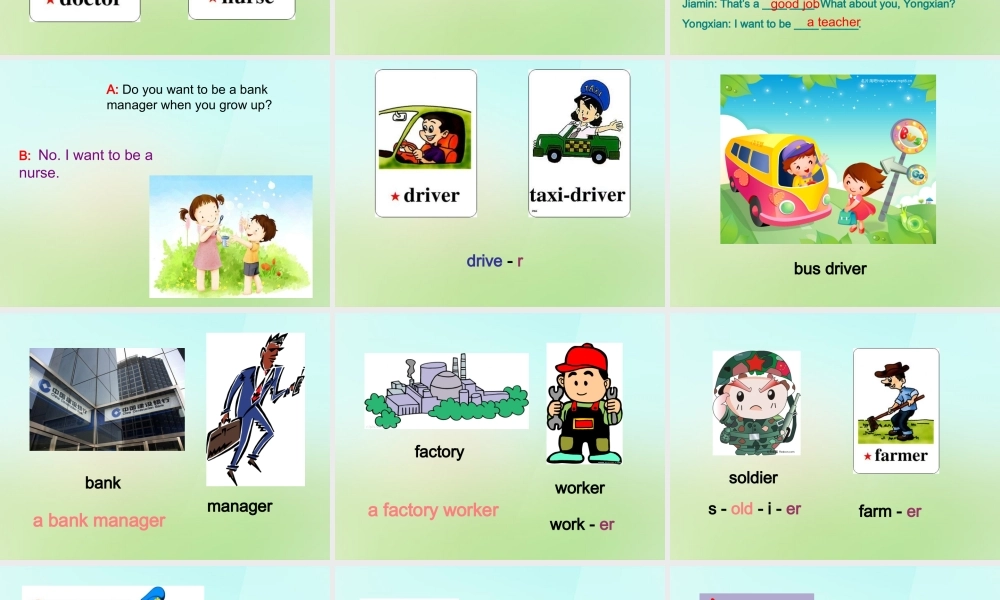 四年级英语上册《Module 3 Unit 7 Our Future Jobs》课件2 广州版广州版小学四年级上册英语课件