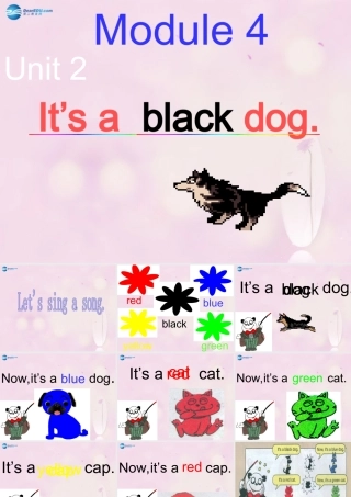 2014秋三年级英语上册 Module 4 Unit 2 It’s a black dog课件3 外研版（一起）