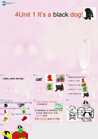 2014秋三年级英语上册 Module 4 Unit 2 It’s a black dog课件4 外研版（一起）