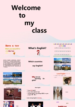 2019秋三年级英语上册 Unit 1 Hello开学第一课课件+教学思路 人教PEP版