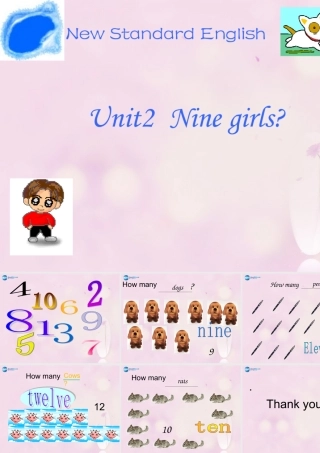 2014秋三年级英语上册 Module 5 Unit 2 Nine girls课件1 外研版（一起）