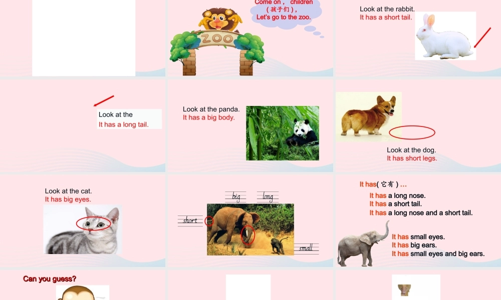 2020春三年级英语下册 Unit 3 At the zoo B Let's talk Make a monster课件+素材 人教PEP版