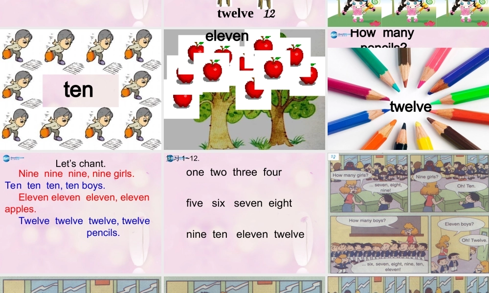 2014秋三年级英语上册 Module 5 Unit 2 Nine girls课件2 外研版（一起）