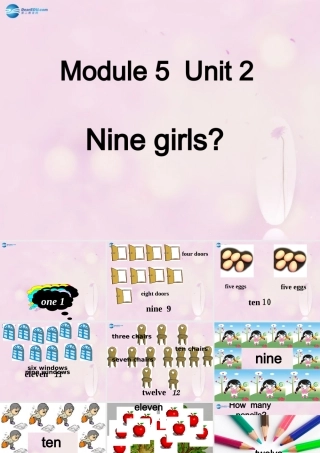 2014秋三年级英语上册 Module 5 Unit 2 Nine girls课件2 外研版（一起）