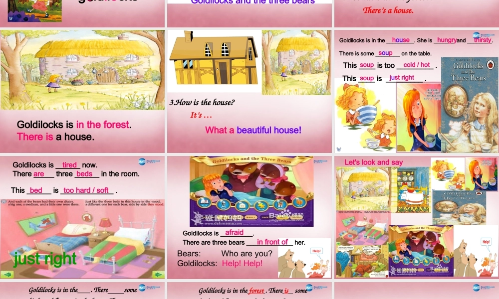 五年级英语上册 Unit1 Goldilocks and the three bears课件4 译林版