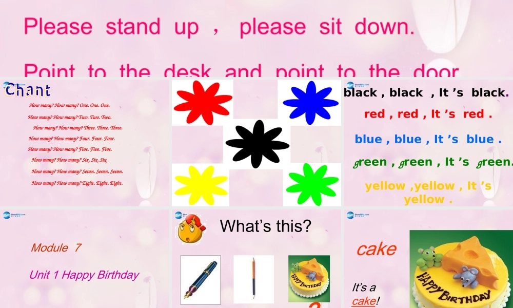 2014秋三年级英语上册 Module 6 Unit 1 Happy birthday课件1 外研版（一起）