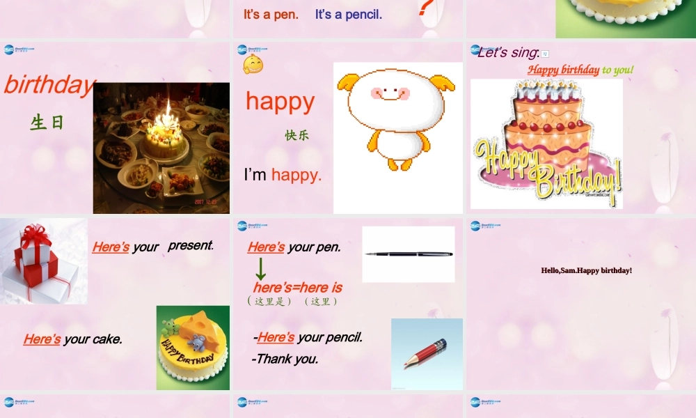 2014秋三年级英语上册 Module 6 Unit 1 Happy birthday课件1 外研版（一起）