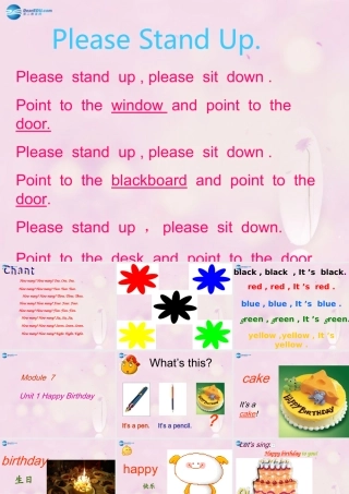 2014秋三年级英语上册 Module 6 Unit 1 Happy birthday课件1 外研版（一起）