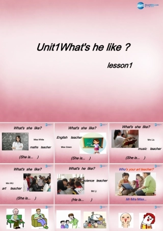 五年级英语上册 Unit1 What's he like（第1课时）课件 人教PEP