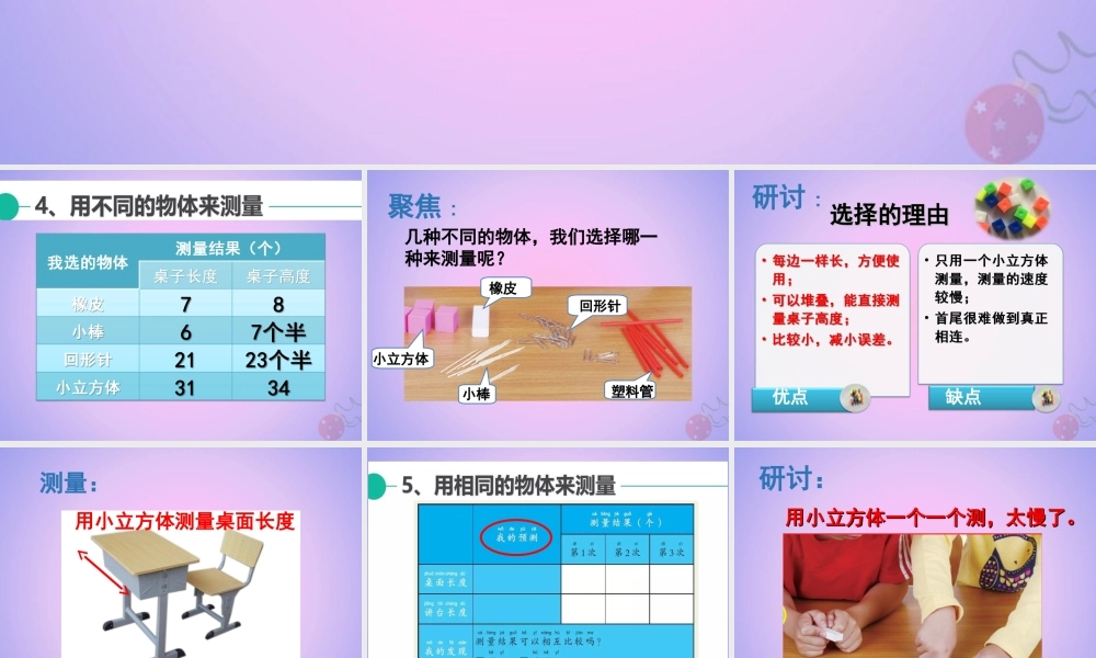 一年级科学上册 比较与测量 5用相同的物体来测量课件 教科版-教科版小学一年级上册自然科学课件