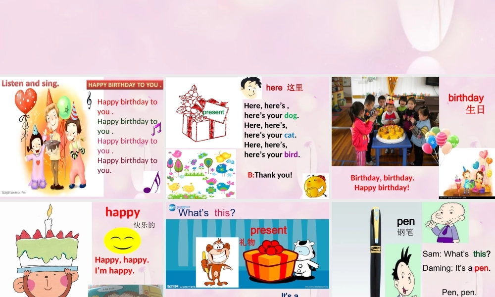 2014秋三年级英语上册 Module 6 Unit 1 Happy birthday课件5 外研版（一起）