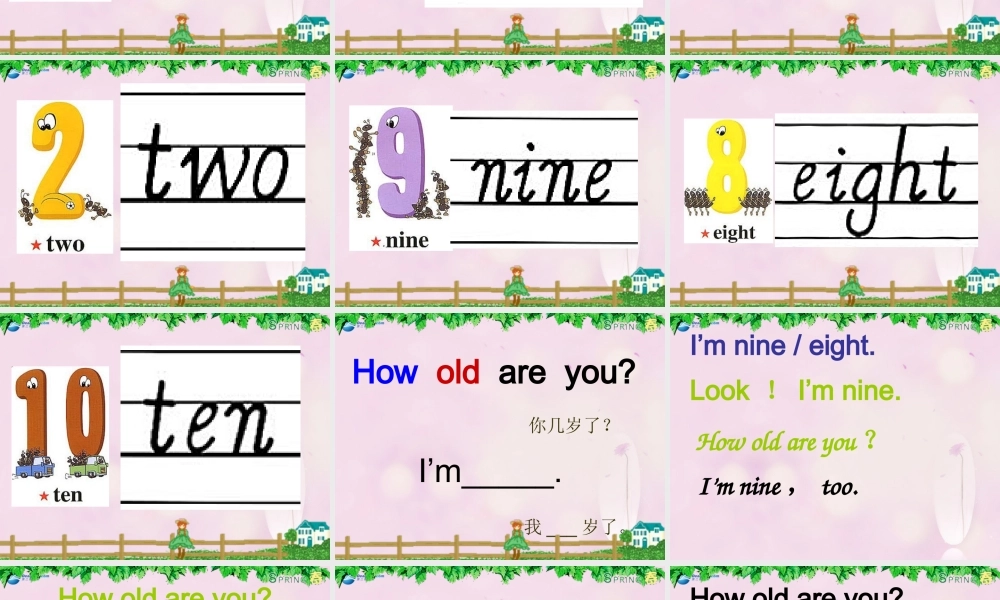 2014秋三年级英语上册 Module 6 Unit 2 How old are you课件2 外研版（一起）