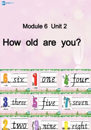 2014秋三年级英语上册 Module 6 Unit 2 How old are you课件2 外研版（一起）