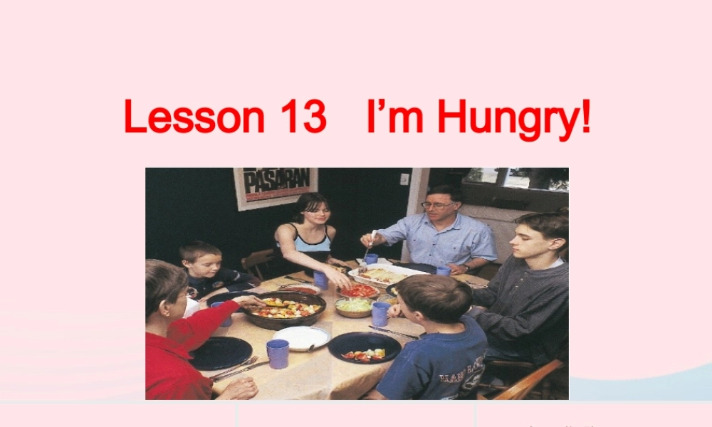 2020春三年级英语下册 Unit 3 Food and Meals Lesson 13 I’m Hungry课件+素材 冀教版（三起）