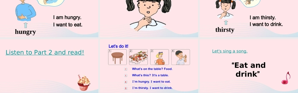 2020春三年级英语下册 Unit 3 Food and Meals Lesson 13 I’m Hungry课件+素材 冀教版（三起）