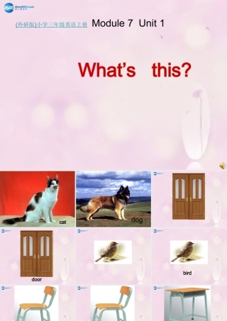 2014秋三年级英语上册 Module 7 Unit 1 What’s this课件3 外研版（一起）