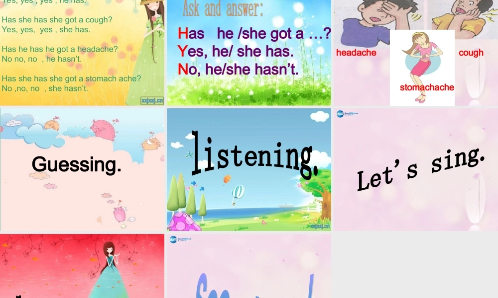 2014秋三年级英语上册 Module 7 Unit 2 She’s got a cold课件2 外研版（一起）