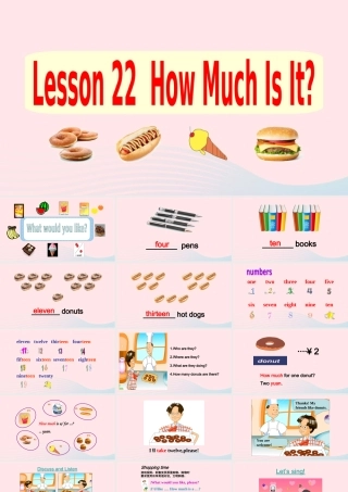 2020春三年级英语下册 Unit 4 Food and Restaurants Lesson 22 How Much Is It课件+素材 冀教版（三起）