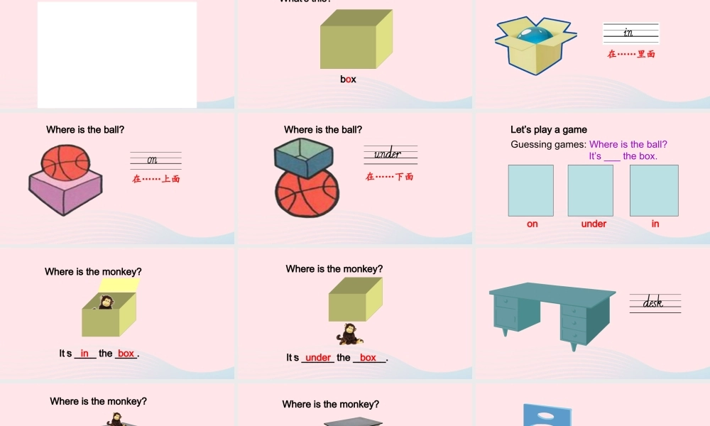 2020春三年级英语下册 Unit 4 Where is my car A Let's learn Let's do课件+素材 人教PEP版