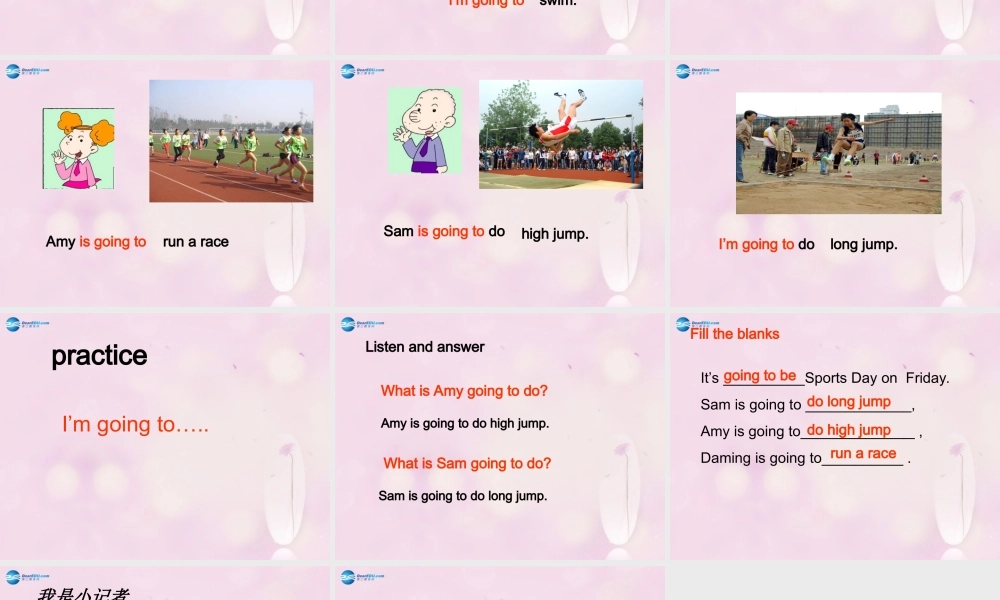 2014秋三年级英语上册 Module 9 Unit 1 I’m going to do long jump课件2 外研版（一起）