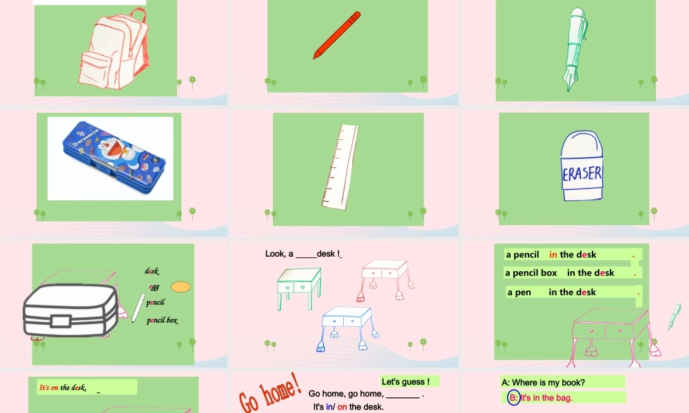 2020春三年级英语下册 Unit 4 Where is my car Part A Let's talk课件+素材 人教PEP版