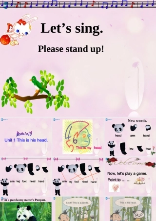 2014秋三年级英语上册 Module 10 Unit 1 This is his head课件4 外研版（一起）