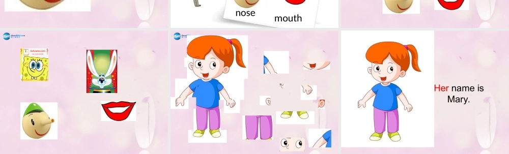 2014秋三年级英语上册 Module 10 Unit 2 Point to her nose课件1 外研版（一起）