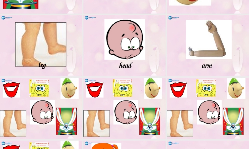 2014秋三年级英语上册 Module 10 Unit 2 Point to her nose课件2 外研版（一起）