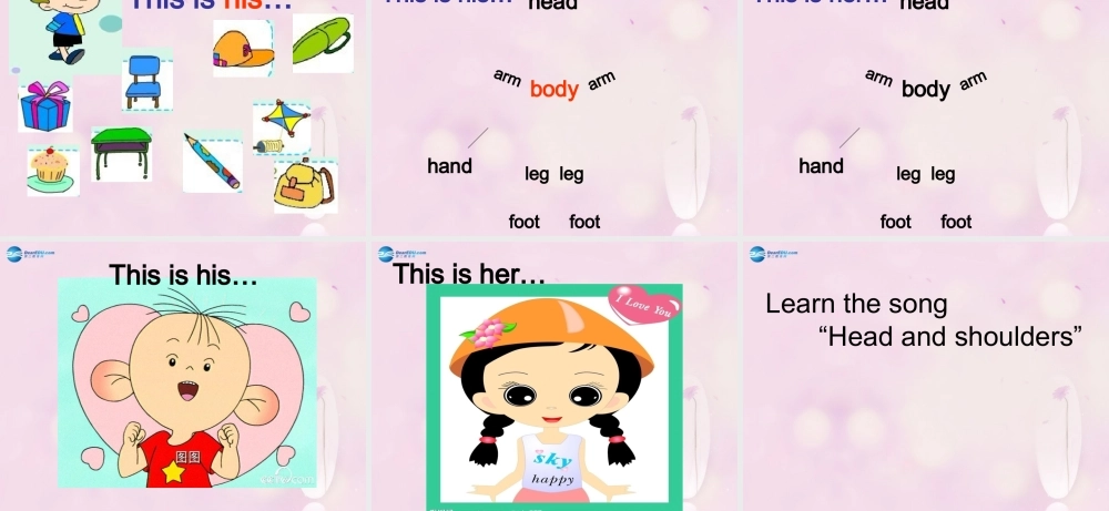 2014秋三年级英语上册 Module 10 Unit 2 Point to her nose课件3 外研版（一起）