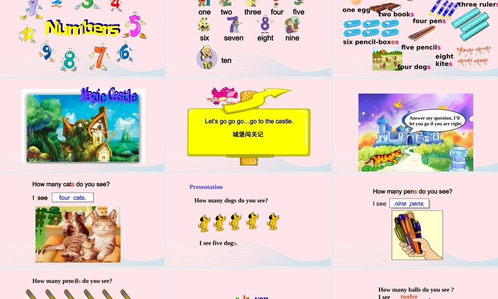 2020春三年级英语下册 Unit 6 How many A Let's learn Let's chant课件+素材 人教PEP版