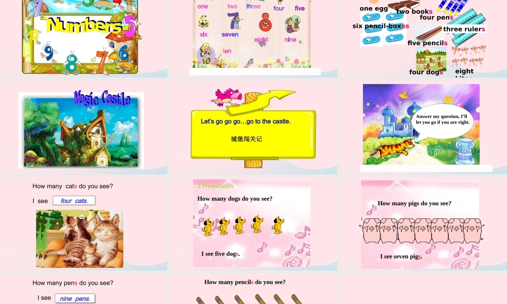 2020春三年级英语下册 Unit 6 How many Part A Let's learn课件+素材 人教PEP版