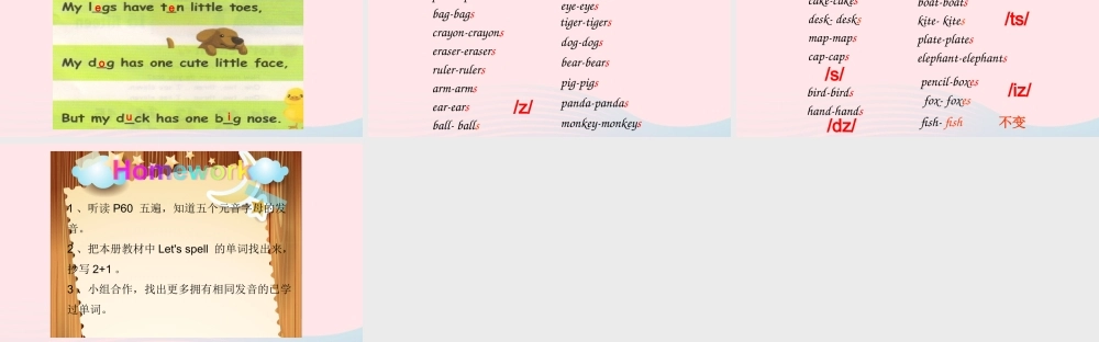 2020春三年级英语下册 Unit 6 How many Part A Let's spell课件+素材 人教PEP版