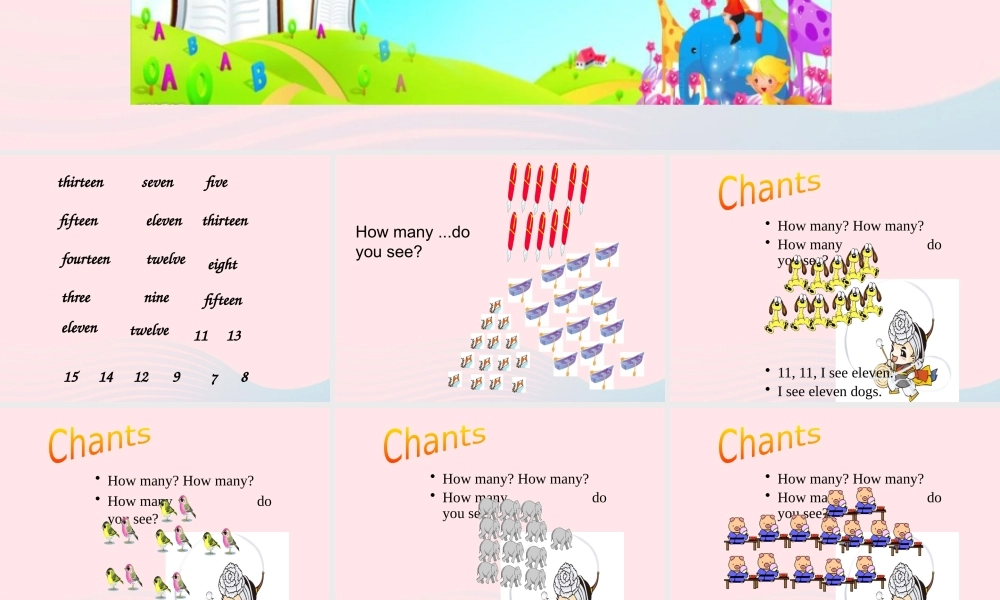 2020春三年级英语下册 Unit 6 How many Part A Let's talk Find and count课件+素材 人教PEP版