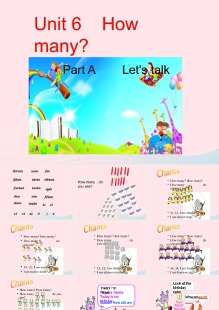 2020春三年级英语下册 Unit 6 How many Part A Let's talk Find and count课件+素材 人教PEP版