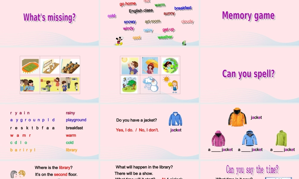 2020春四年级英语下册 Recycle 1课件+素材 人教PEP版