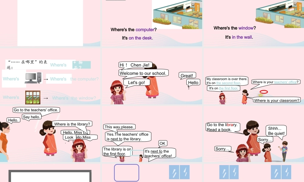 2020春四年级英语下册 Unit 1 My school A Let's learn Let's do课件+素材 人教PEP版