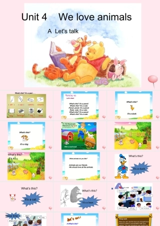 2019秋三年级英语上册 Unit 4 We love animals A Let's talk教学课件（附教学思路） 人教PEP版