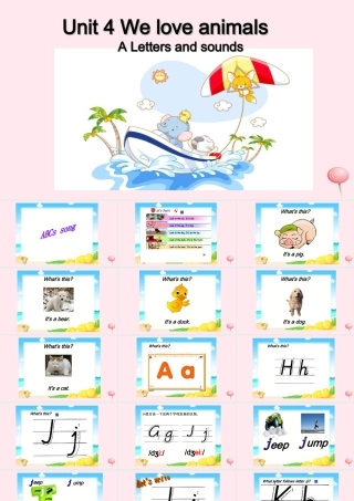 2019秋三年级英语上册 Unit 4 We love animals A Letters and sounds教学课件（附教学思路） 人教PEP版