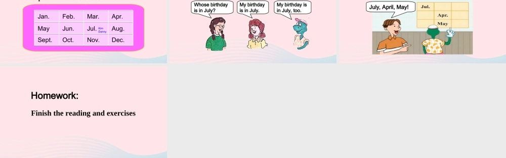 2020春四年级英语下册 Unit 2 Days and Months Lesson 7 Months of the Year课件+素材 冀教版（三起）