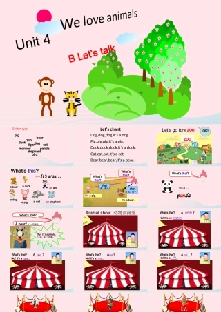 2019秋三年级英语上册 Unit 4 We love animals B Let's talk教学课件（附教学思路） 人教PEP版