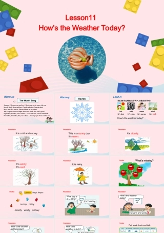 2020春四年级英语下册 Unit 2 Days and Months Lesson 11 How's the Weather Today课件+素材 冀教版（三起）