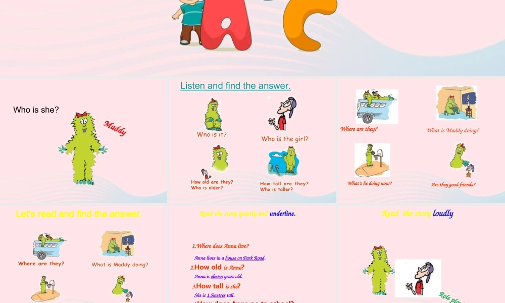 2020春四年级英语下册 Unit 3 All About Me Lesson 18 Maddy the Monster课件+素材 冀教版（三起）