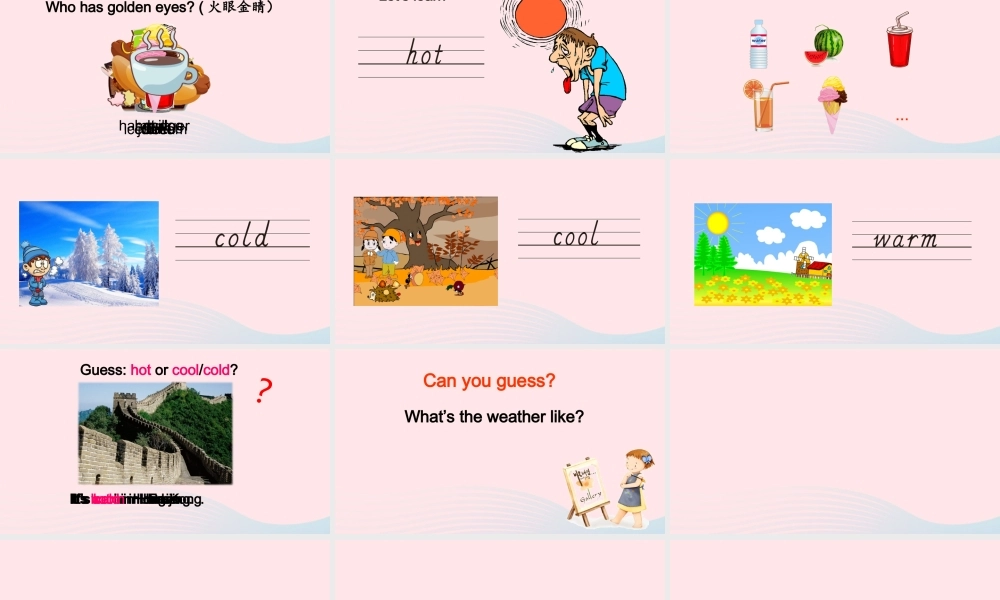 2020春四年级英语下册 Unit 3 Weather A Let's learn Let's chant课件+素材 人教PEP版