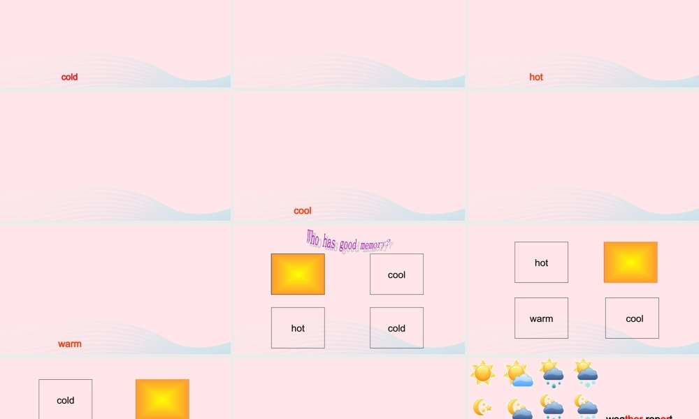 2020春四年级英语下册 Unit 3 Weather A Let's learn Let's chant课件+素材 人教PEP版