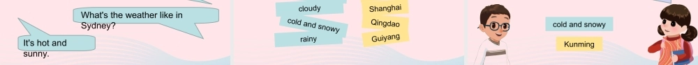 2020春四年级英语下册 Unit 3 Weather B Let's learn Let's play课件+素材 人教PEP版