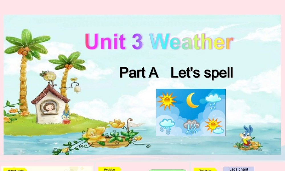 2020春四年级英语下册 Unit 3 Weather Part A Let's spell课件+素材 人教PEP版