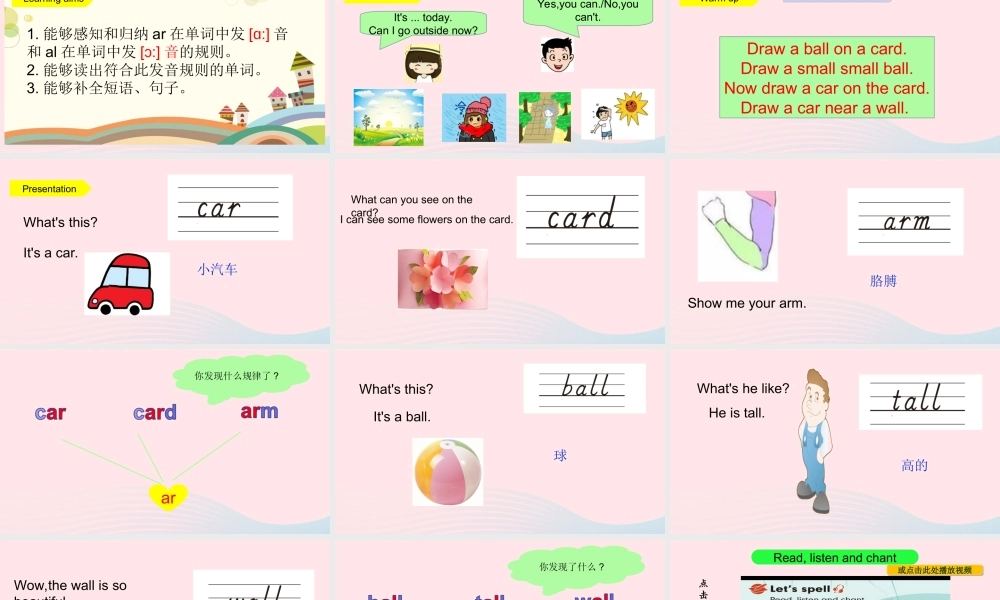 2020春四年级英语下册 Unit 3 Weather Part A Let's spell课件+素材 人教PEP版