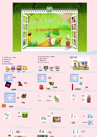 2019秋三年级英语上册 Unit 5 Let's eat B Start to read教学课件（附教学思路） 人教PEP版