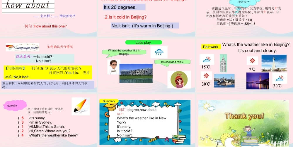 2020春四年级英语下册 Unit 3 Weather Part B Let's talk Let's play课件+素材 人教PEP版
